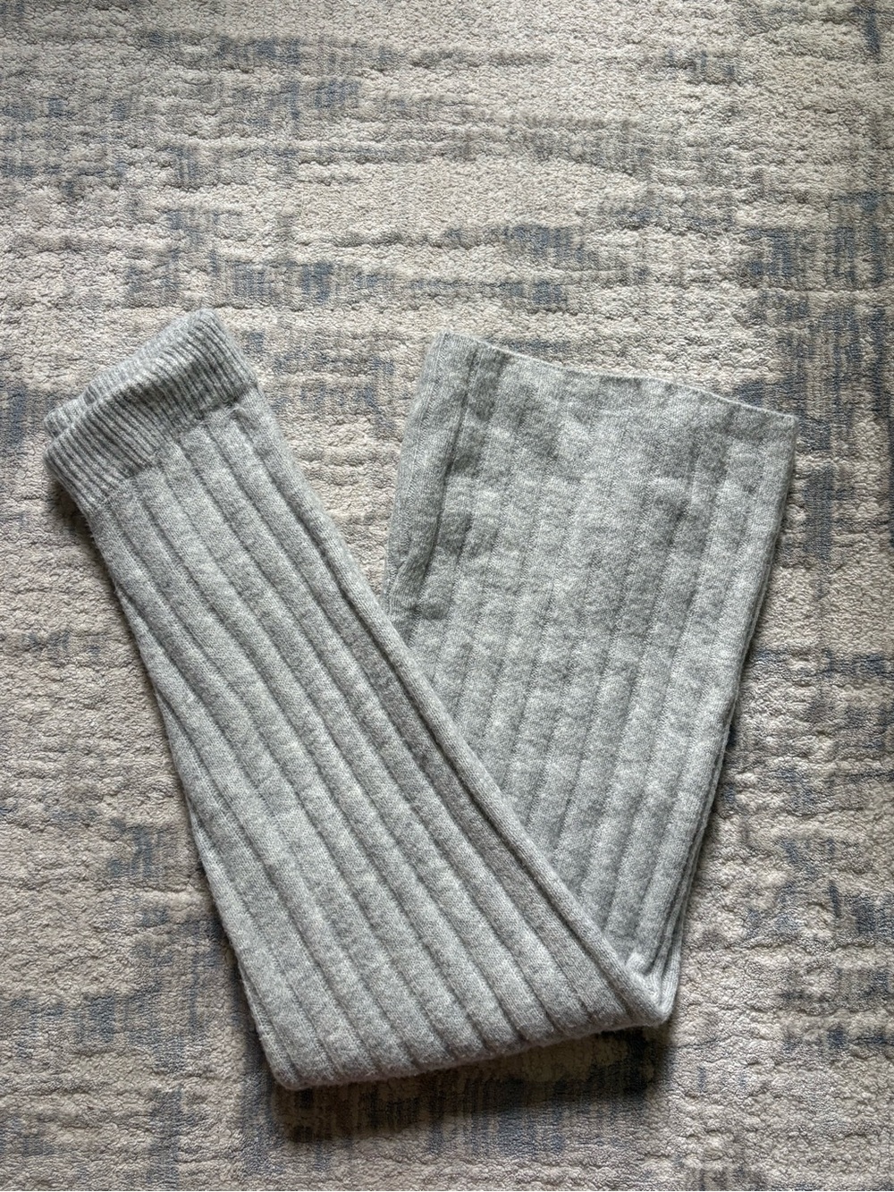 Sincerely Jules Light Gray Ribbed Boot Cut Pants